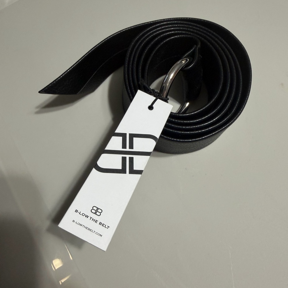 B-Low the Belt Sleek Black Leather Belt